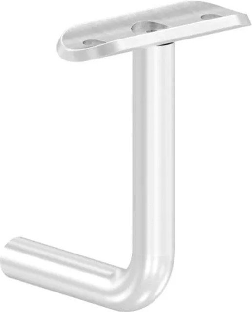 FeNau Handlaufhalter V2A Bügel aus Edelstahl in Silber für Rohr Ø 33,7 mm, Platte: 60 x 75 mm, Durchmesser: 12 mm - Bild 1