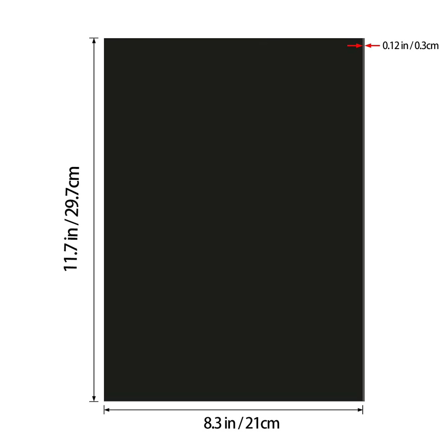 Flexible einseitige Magnetplatten aus Gummi in Schwarz, A4-Format, 10 Stück - Bild 2