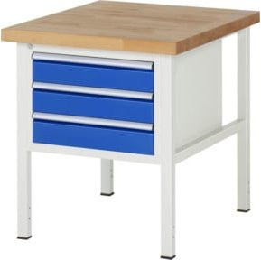 Rau Werkbank 8127A2 in Weiß mit 3 Schubladen, B: 75,0 cm, T: 90,0 cm, H: 84,0 cm - Bild 1