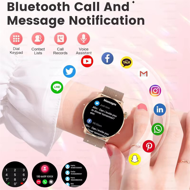 MAVHX Smartwatch, Schwarz, Damen, GPS, Herzfrequenz - Bild 3