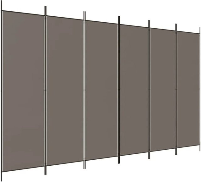 vidaXL Paravent aus Stoff in Anthrazit, 6-teilig, B: 300 cm, H: 220 cm - Bild 1