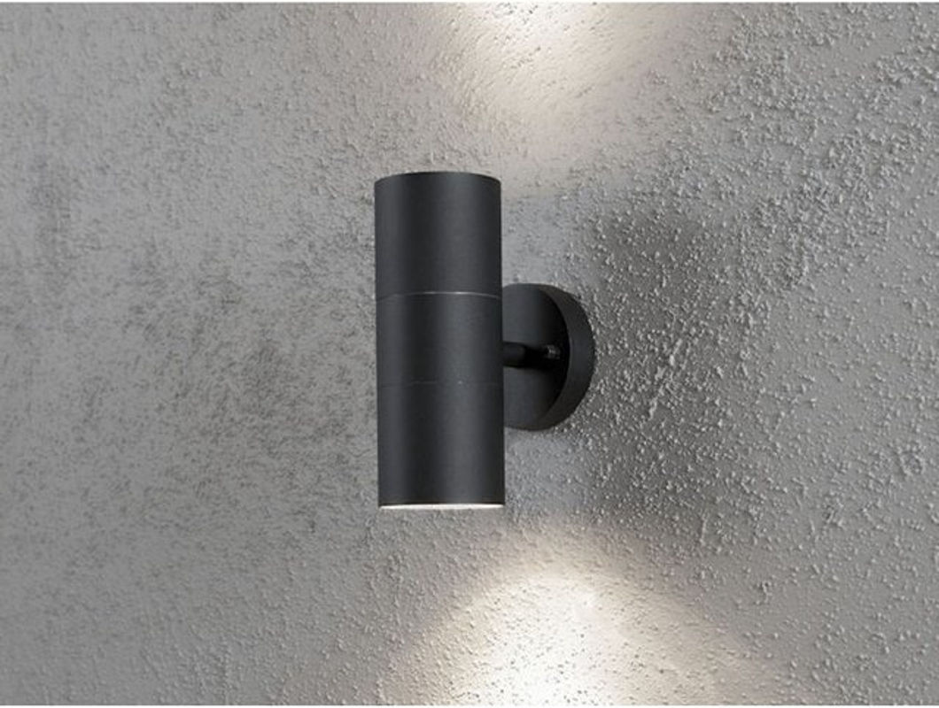 Konstsmide Modena 7656-750 Außenwandleuchte in Schwarz mit GU10 Fassung für den Garten - Bild 2