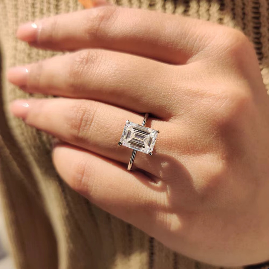 Houtros Moissanit-Ring, 925 Silber, Damen - Bild 6