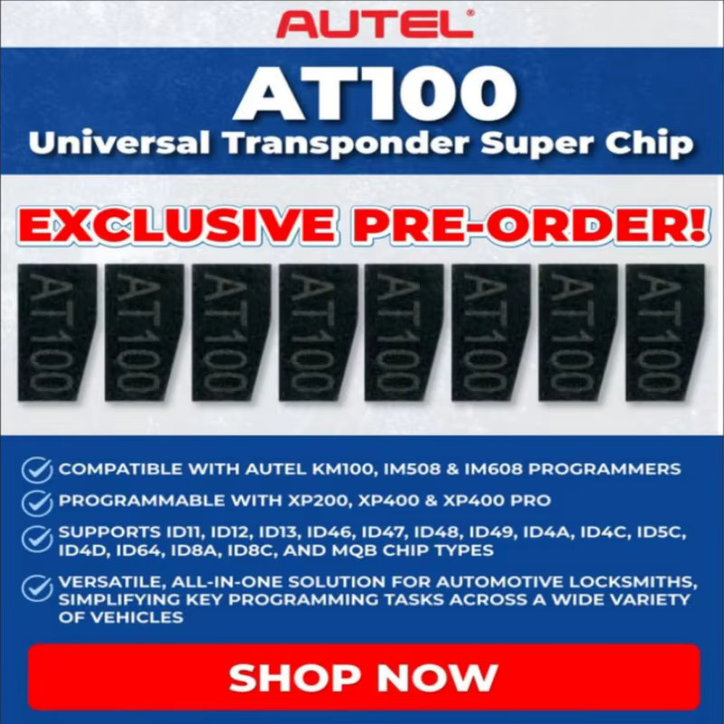 Autel AT100 Super Transponder Universalchip für KM100 IM508 IM608 XP200 XP400 XP400PRO Autoschlüsselprogrammierung in Schwarz - Bild 2