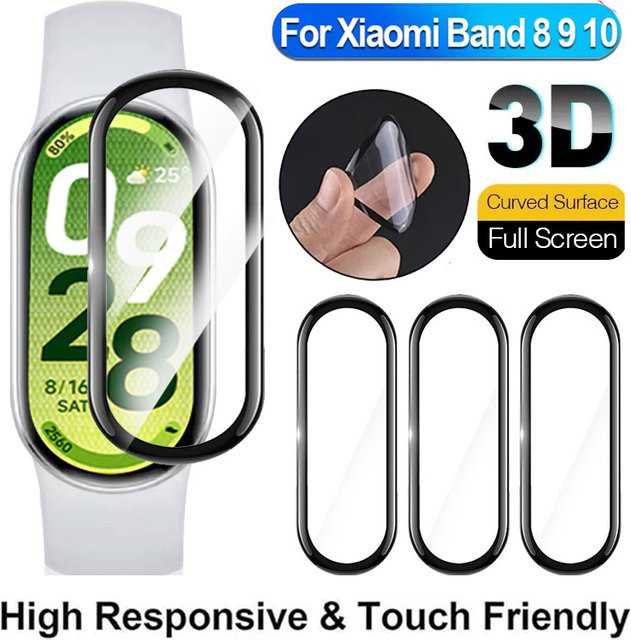 Xiaomi Mi Band 10 Schutzfilm mit voller Abdeckung, weiche TPU Screen Protector Folie, transparent, 1-3 Stück - Bild 1