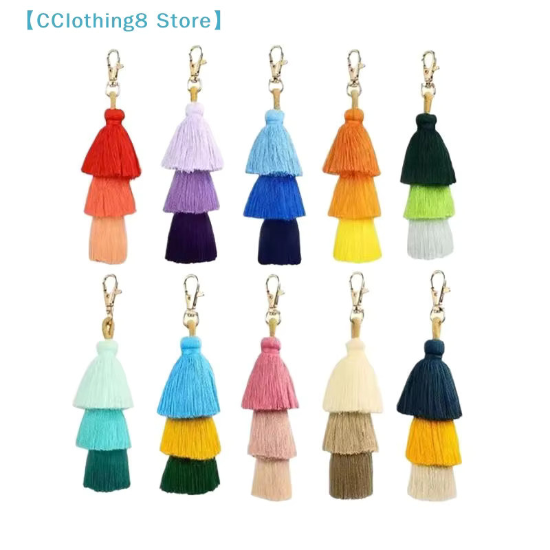 Taschenanhänger Baumwollfaden, Boho, Bunt - Bild 2