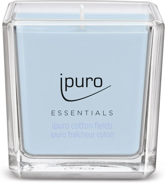 ipuro ESSENTIALS Duftkerze Cotton Fields mit floralen und gourmand Noten, 125g - Bild 1
