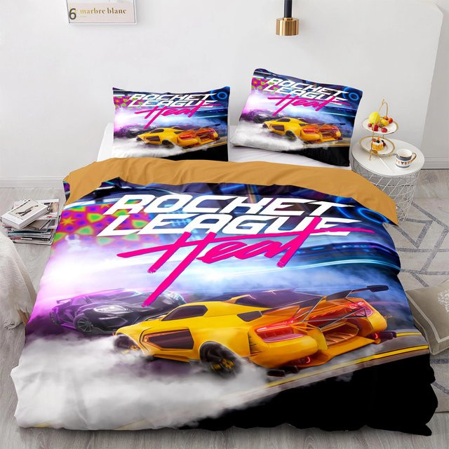 Rocket League Bettwäsche-Set mit Auto-Motiv für Kinder, 2-teilig, Mehrfarbig, B/H: 70 x 133 cm - Bild 1