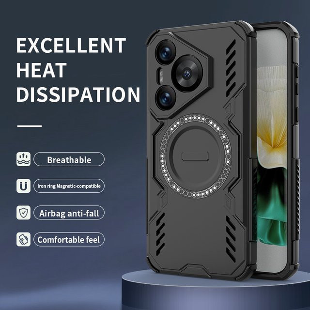 Magnetische Stoßfeste Schutzhülle für Huawei Puro 70, Nova 12, Nova 13 und Nova 14 Pro Ultra in Schwarz oder Blau - Bild 1