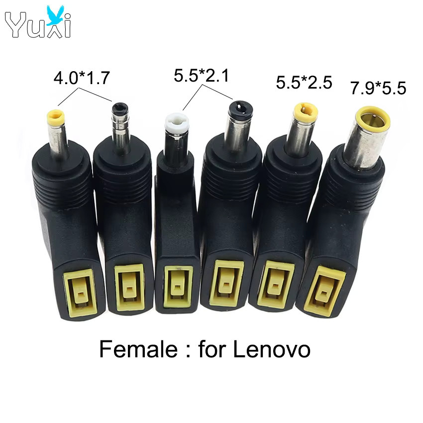 YuXi Laptop Netzteil Konverter mit DC-Vierkantstecker für Lenovo HP Dell in Schwarz und Weiß - Bild 2