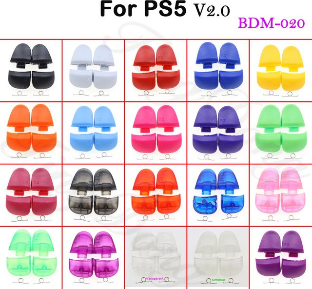 TingDong Ersatzteil Set BDM-020 V2.0 Controller L1 R1 L2 R2 Trigger Tasten Kit mit Federn für PS5 V2 Gamepad - Bild 1