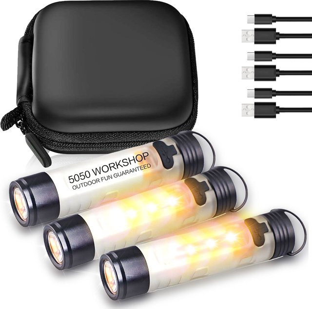 BALDR Multifunktions-Mini-EDC-LED-Taschenlampe in Schwarz mit Magnet, USB-wiederaufladbar und Schlüsselanhänger-Funktion - Bild 1