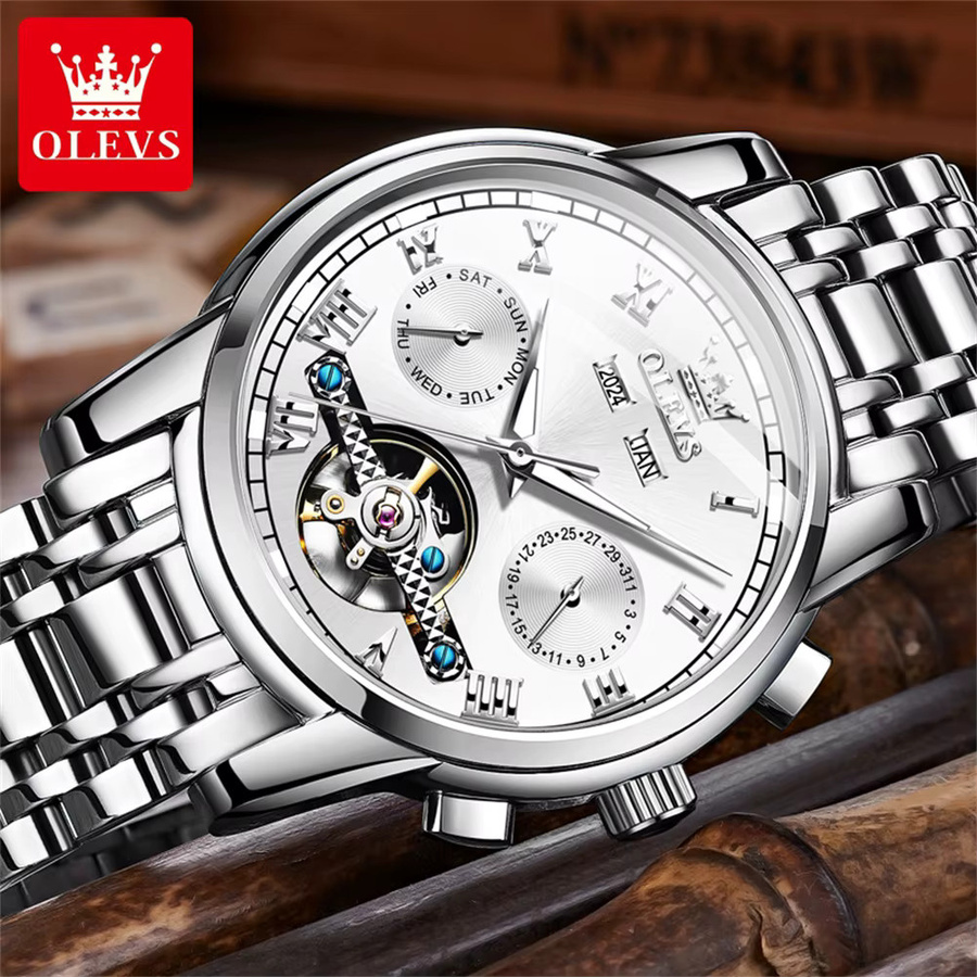 OLEVS Armbanduhr, Automatik, Edelstahl, Herren - Bild 3