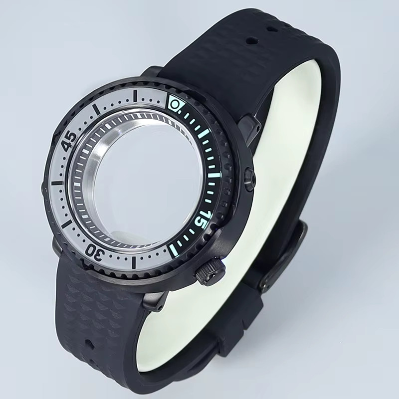 miaozhunke Uhrengehäuse Mini-Thunfisch, mechanisch, 43,3 mm, leuchtende Lünette - Bild 1