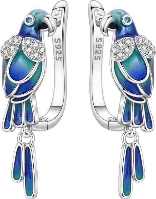 Orstarry Ohrringe 925 Silber, Zirkonia, Damen, Blau Grün - Bild 1