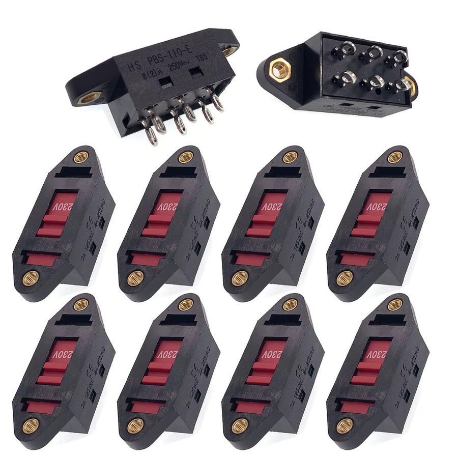 FRHY 10er Set PBS-110 Schiebeschalter 6Pin/3Pin 115V-230V AC für Netzteil Schaltung und Bedienfeld - Bild 3