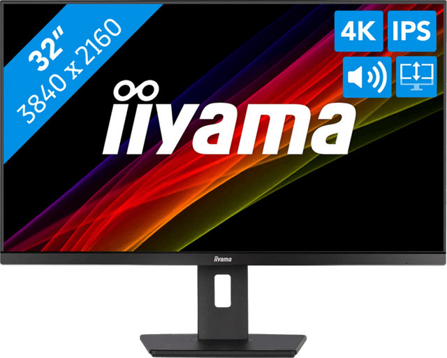 Iiyama ProLite XUB3293UHSN-B5 LED-Monitor in Schwarz mit 32 Zoll 4K UHD IPS-Display, USB-C und Ethernet/LAN - Bild 1