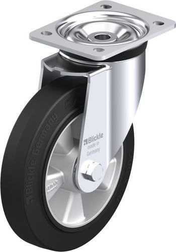 Blickle LK-ALEV 200K Lenkrolle aus Stahl und Aluminium in Silber und Schwarz mit 200 mm Rad-Durchmesser und 500 kg Tragfähigkeit - Bild 1