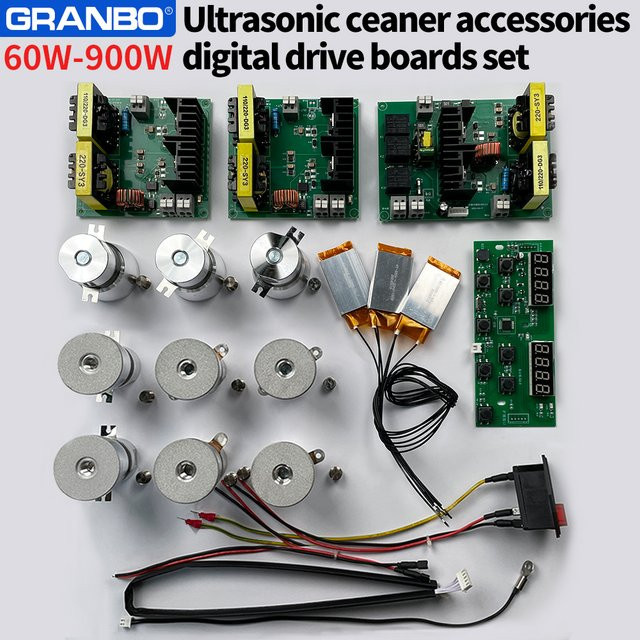 Granbo DIY Ultraschallreiniger Kit mit Antriebsplatine und Wandler für Ultraschallreinigungsbadewannen, 60 bis 900 W, 40 KHz - Bild 1