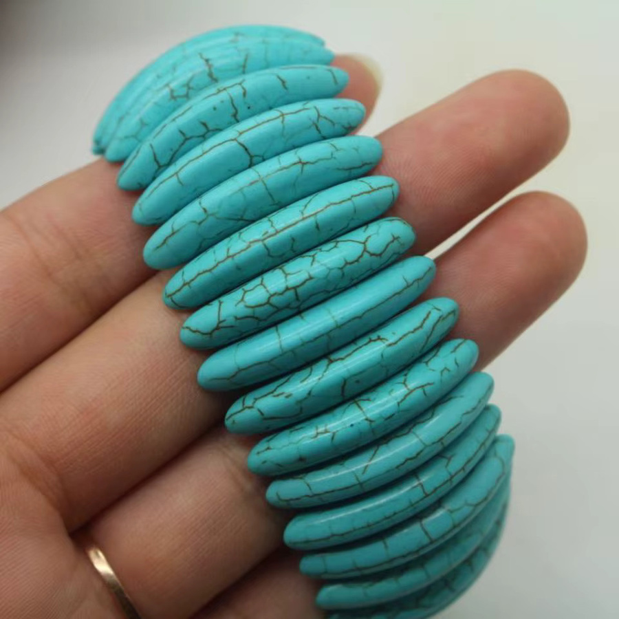 HUAN ER LIN Perlenarmband, Synthetisches Türkis, Unisex - Bild 3