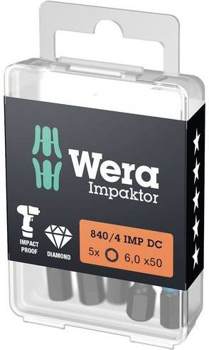 Wera Sechskant-Bit Innen-Sechskant 4 mit 1/4 Zoll Antrieb und 6,3 mm Aufnahme, 50 mm Länge - Bild 1