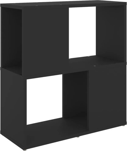 vidaXL Bücherregal Schwarz Modern mit Rückwand aus MDF, B/T/H: 60 x 24 x 63 cm - Bild 1