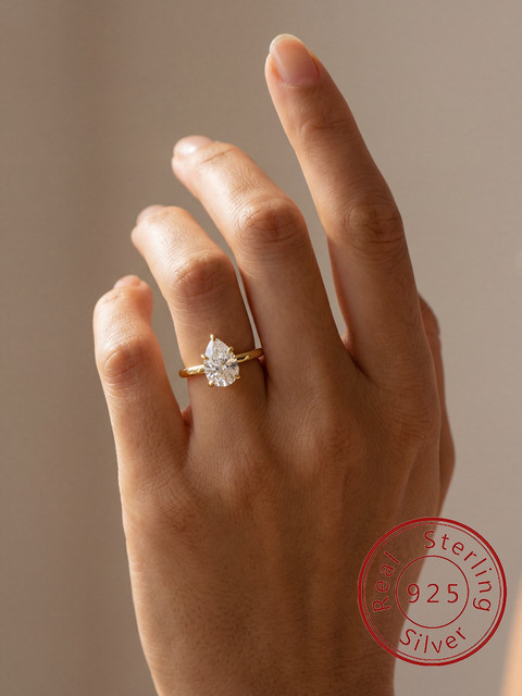 Ring 925 Silber, Zirkonia, Damen - Bild 1