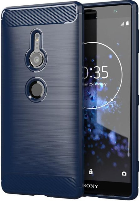 Stoßfeste Silikon-Schutzhülle für Sony Xperia XZ2 aus flexiblem TPU in Blau - Bild 1