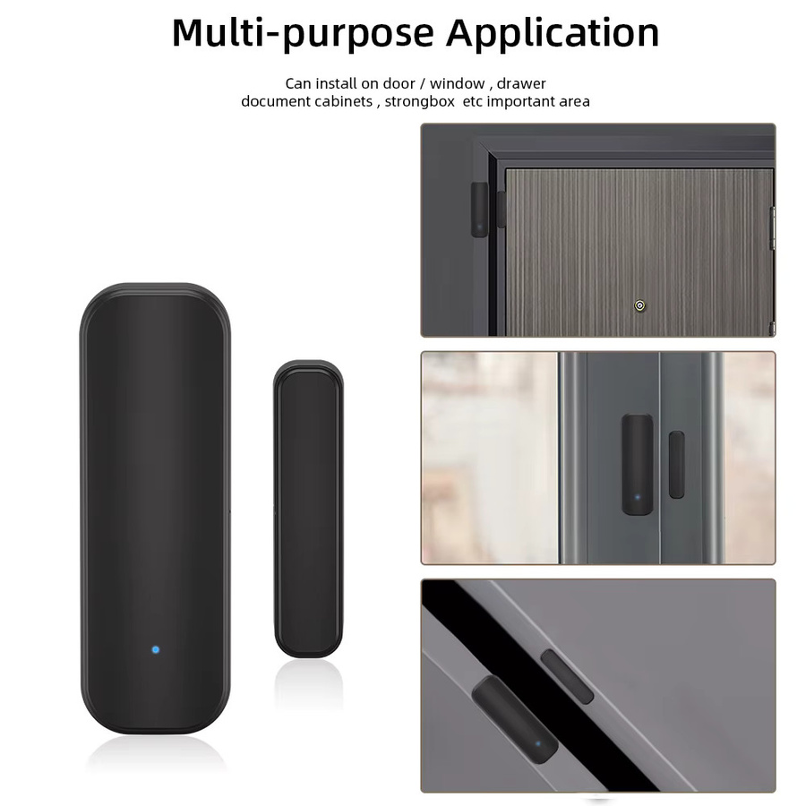 ONENUO Zigbee Fenster-Tür-Sensor in Schwarz für dein Smart Home Security Alarm System mit Sprachsteuerung - Bild 4
