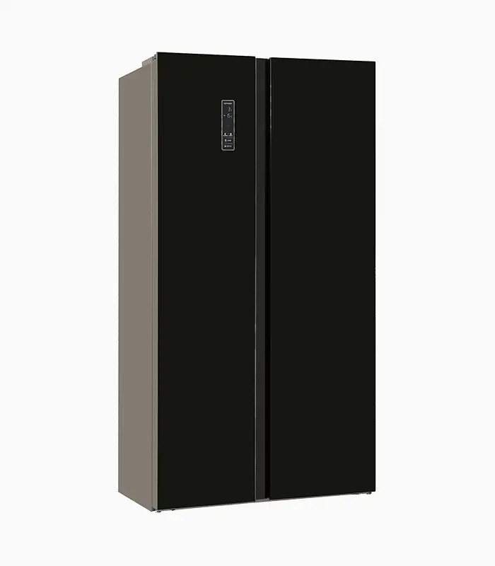Exquisit SBS150-GF-040F Side by Side Kühlschrank in Schwarz mit No-Frost und Eco-Mode, B/T/H: 90,5 x 60 x 177 cm - Bild 1