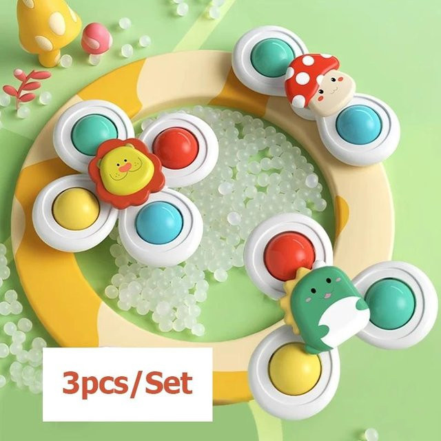 Bai Fen Bai Toys Saugnapf Spinner Spielzeug 3-teiliges Set Dinosaurier - Bild 1