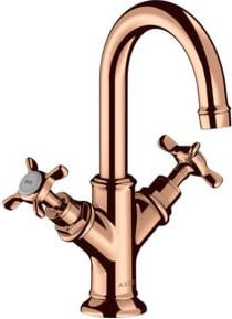 Hansgrohe Axor Montreux Zwei-Griff-Waschtischarmatur in Gold mit Schwenkauslauf und Pop-up-Abfluss - Bild 1