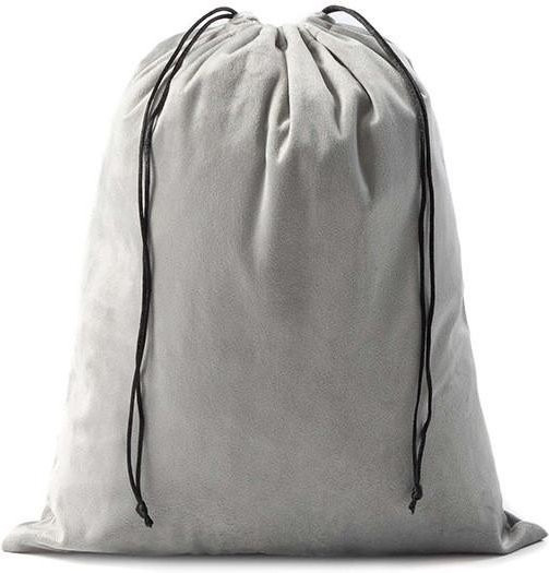 YULIN Kinderbekleidung Flanell-Aufbewahrungsbeutel mit Kordelzug in Grau, B: 32 cm, H: 40 cm - Bild 1