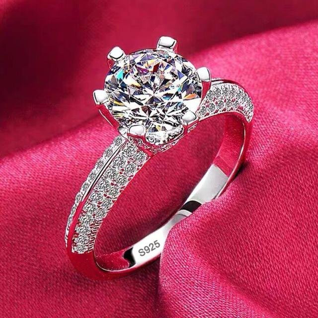 Ring 925 Silber, Weiß, Zirkonia, Diamant, Damen - Bild 1