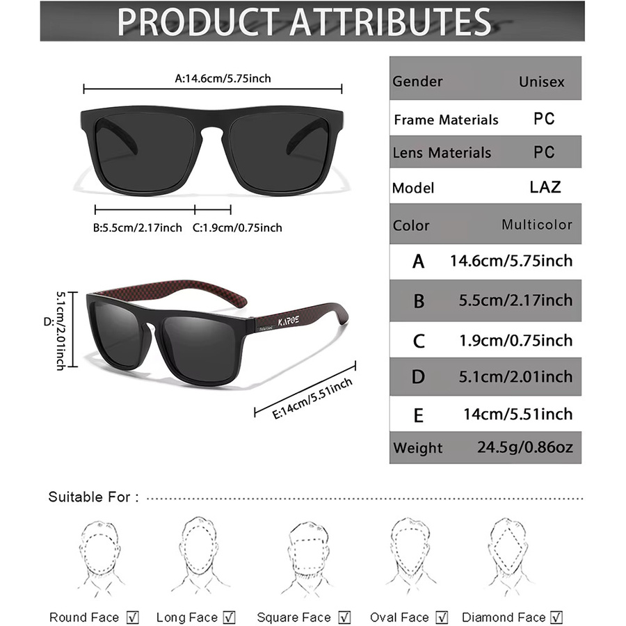 Karos Sonnenbrille, Vollrand, Square, Kunststoff, Mehrfarbig, Unisex, polarisiert - Bild 3