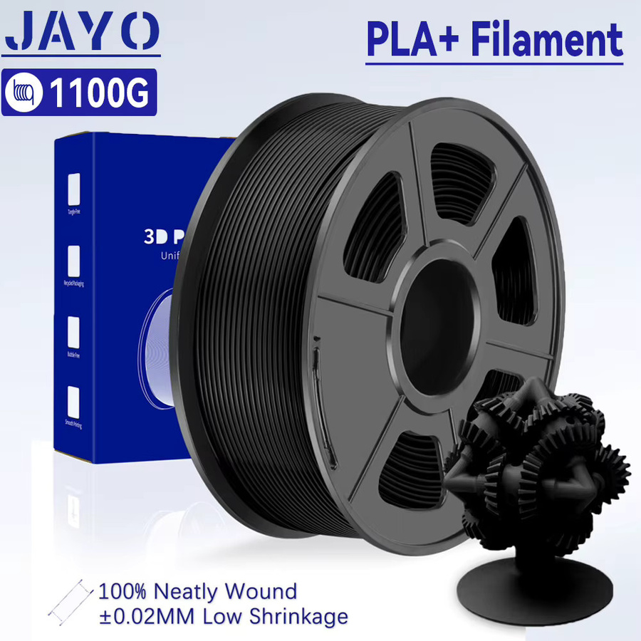 JAYO PLA Plus Filament 1,75 mm Schwarz für FDM 3D-Drucker 1100 g - Bild 2