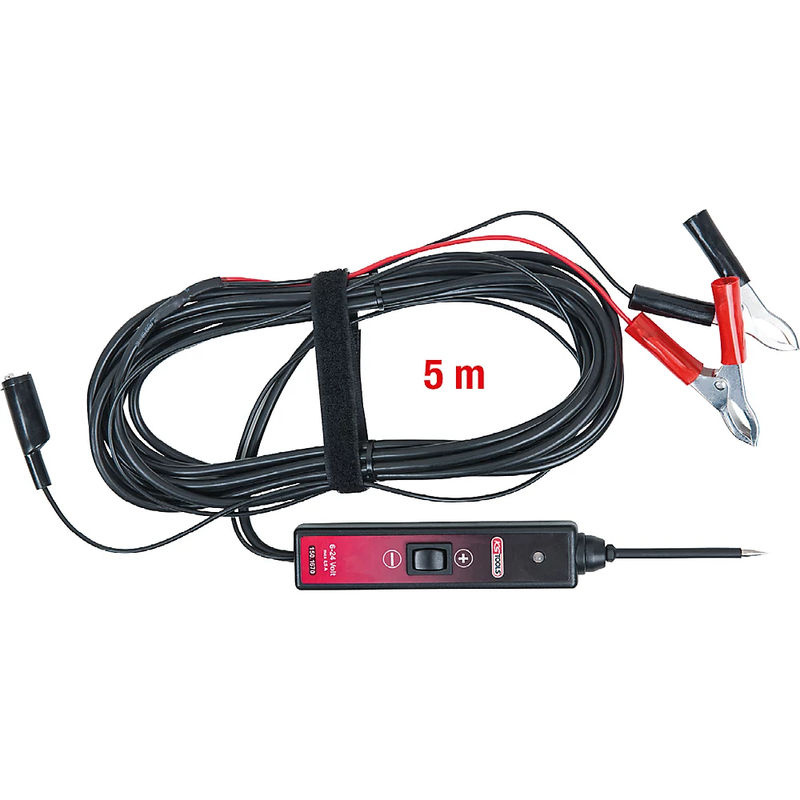 KS-Tools Funktionsprüflampe 6-24V DC in Schwarz mit 5 Meter Kabel - Bild 3
