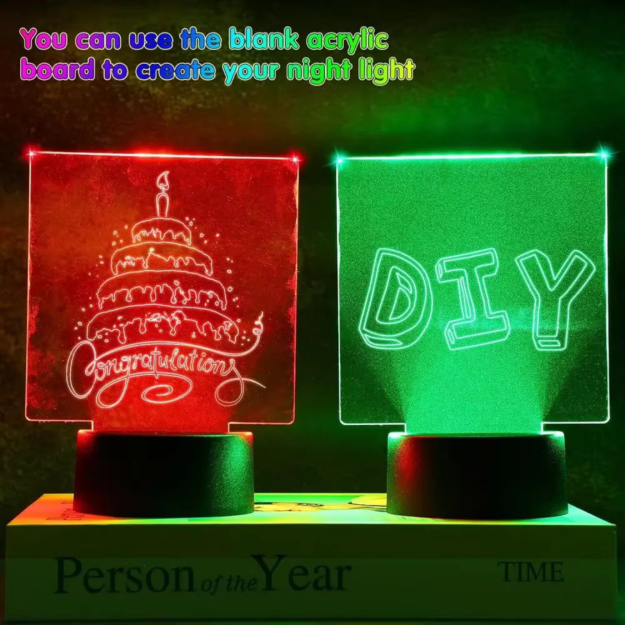 Bandai 3D Lampe LED Nachtlicht DIY Acryl Blätter 6-teiliges Set - Bild 3