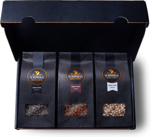 The Pepper Hill Kampot-Pfeffer Schwarz Rot Weiß 3 x 100 g - Bild 1