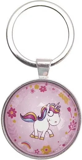 Schlüsselanhänger Einhorn, rosa - Bild 1