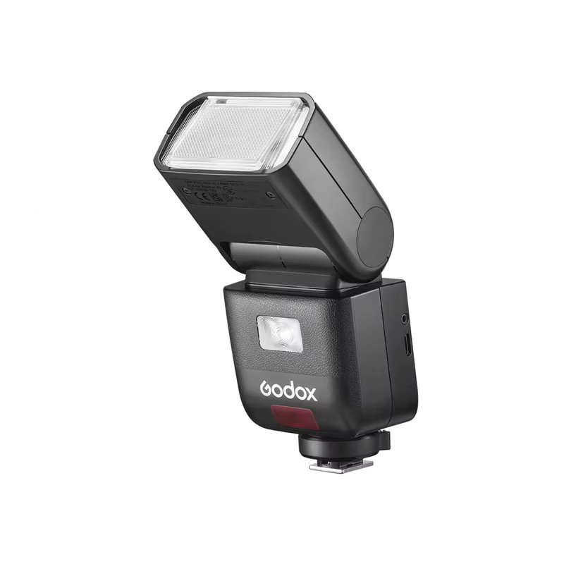 Godox V480 TTL Li-Ionen-Kamerablitz in Schwarz mit integriertem Styling-Licht für Canon, Nikon, Sony, FUJIFILM und Olympus - Bild 1