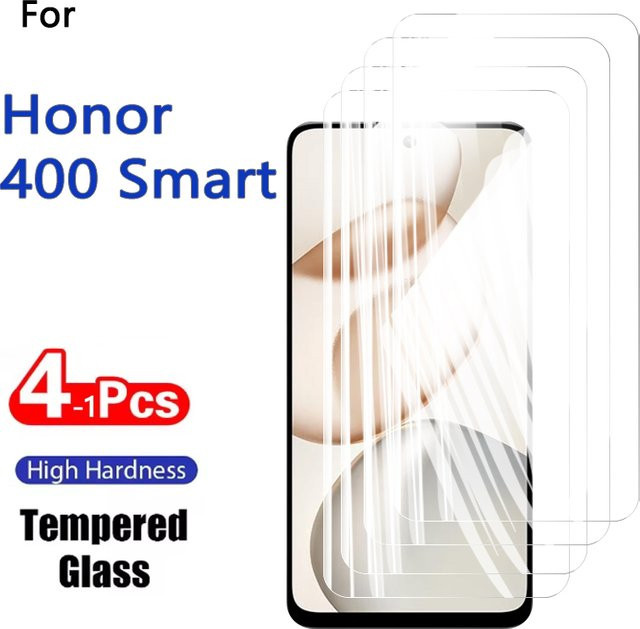 Displayschutzfolie aus gehärtetem Glas für Honor 400 Smart, 6,77 Zoll, transparent, kratzfest und fingerprintfreundlich - Bild 1