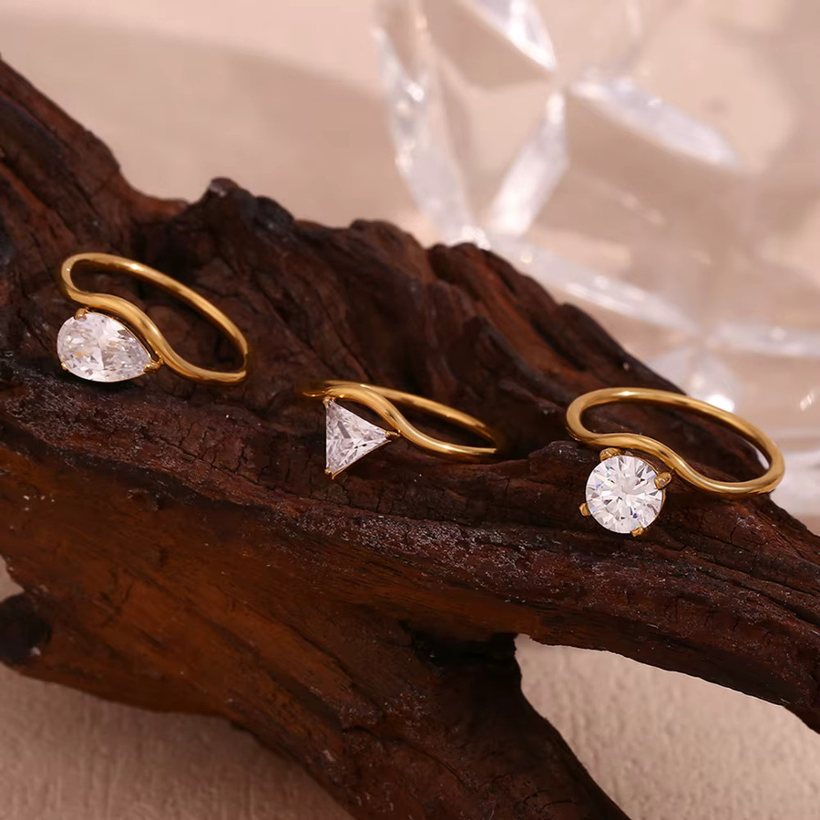 E.B.belle Ring, 18K vergoldet, Edelstahl, Zirkonia, Damen - Bild 3