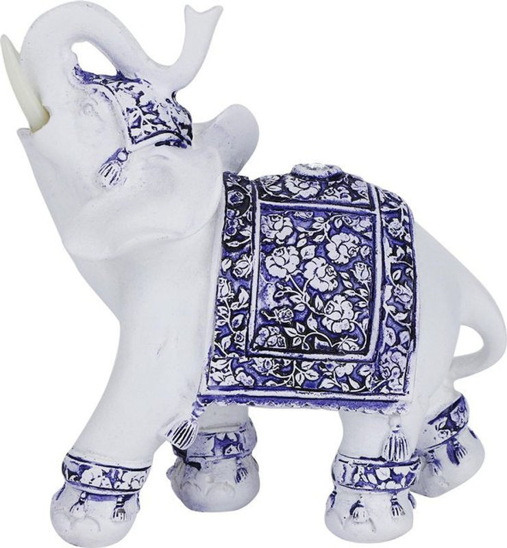 Niedliche Tierfigur aus Harz in Blau und Weiß als dekoratives Ornament von mfySpace - Bild 1