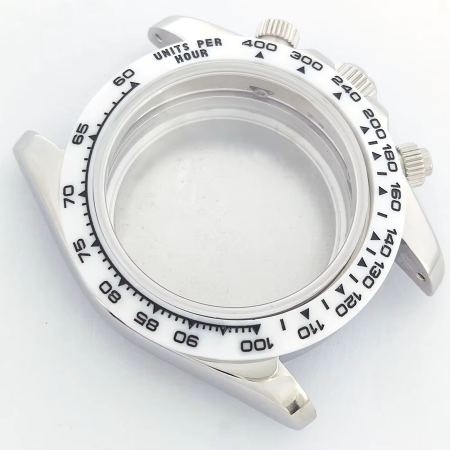 OUMASHI Uhrengehäuse Edelstahl, Diamant, Keramik-Lünette, 39 mm - Bild 1