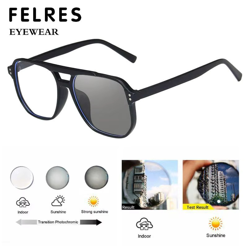 FELRES Lesebrille, Vollrand, Square, transparent, Unisex, Photochrome - Bild 2