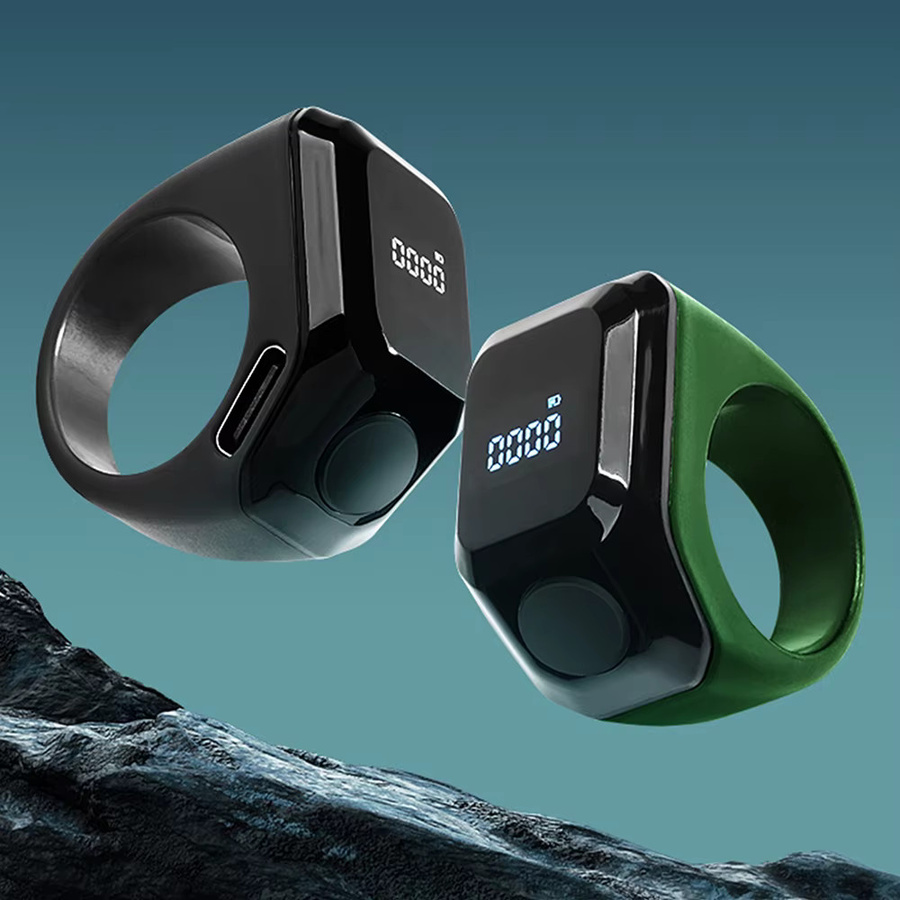 Aideepen Tragbarer Digitaler Zählring mit Smart-App und Bluetooth, Weiß, Unisex - Bild 2