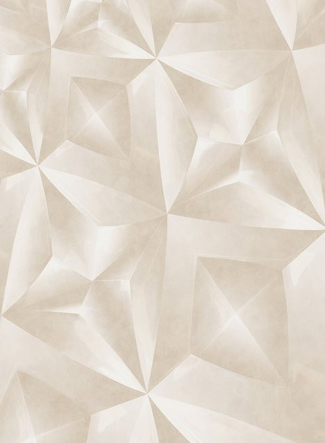 Eijffinger Mural Crystal Pearl Left abstrakte Fototapete aus Vlies in Beige - Bild 1