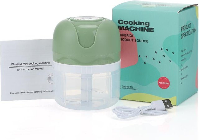 Supermarket GO Elektrischer Knoblauchzerkleinerer mit 250 ml Volumen, Tragbarer USB-Küchenmaschine und kabellosem Knoblauchstampfer - Bild 1