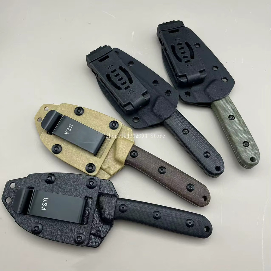 Pacaya D2 Stahl EDC-Messer Schwarz, feststehendes Outdoor-Messer für Camping, Angeln und Wandern - Bild 5